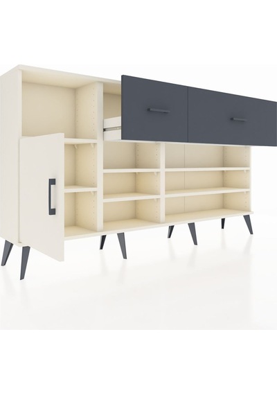 Arges Konsol 6 Raflı 2 Çekmeceli Tek Kapaklı 176x30x99 Aytaşı-aytaşı/antrasit Aytası/antrasıt - Aytası Arges Konsol 6 Raflı 2 Çekmeceli Tek Kapaklı 176x30x99 Aytaşı-aytaşı/antrasit Aytası/antrasıt - Aytası
