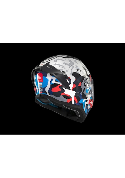 Mt Helmets Stınger Yozu A7 Kapalı Kask Parlak Beyaz - Mavi