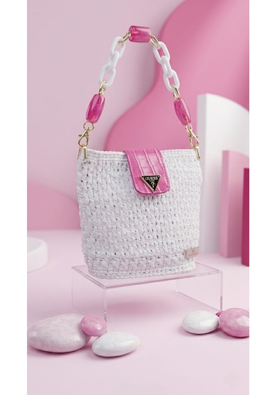 Pink Candy Serisi Kadın Çanta Pembe - Beyaz