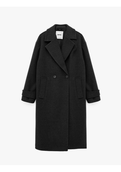 Koton Uzun Kollu Cepli Oversize Uzun Kruvaze Kaşe Kaban Antrasit 7wak00025ew 939 Koton Uzun Kollu Cepli Oversize Uzun Kruvaze Kaşe Kaban Antrasit 7wak00025ew 939