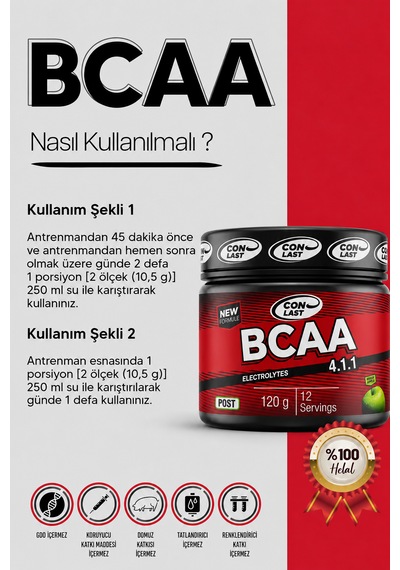 Bcaa 120 Gr. Yeşil Elma Aromalı