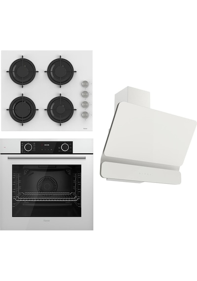 Ferre XE63CB + CS206 + D081 Fryart Cs Serisi Ankastre Set Beyaz