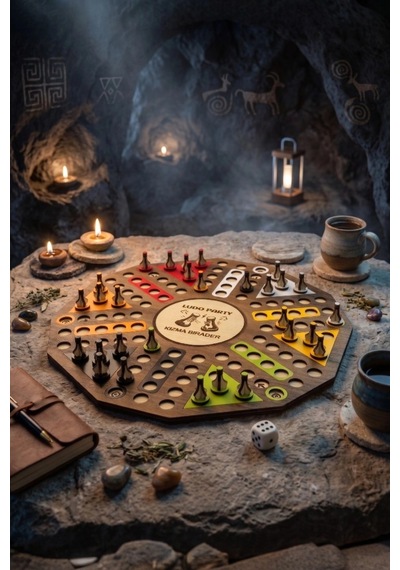 Ahşap Ludo Oyunu Kızma Birader - 6 Kişilik Premium Masa Oyunu