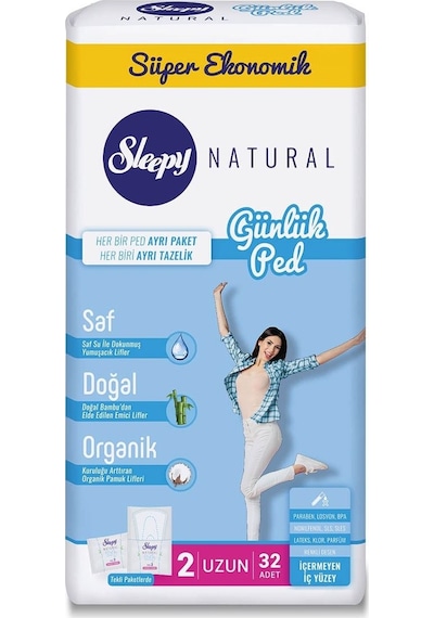 Sleepy Natural Günlük Ped Uzun 32 Adet