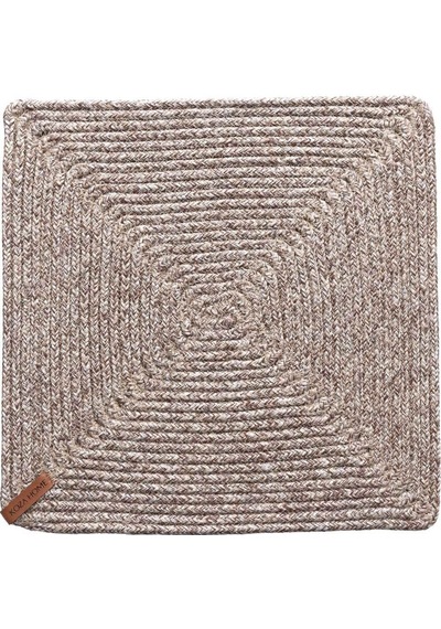 Koza Home Cesta El Yapımı Örgü Natural Kare Supla 32x32 4009 Naturel