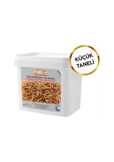 Un Kurtlu Organik Hayvansal Proteinli Üretim Yemi Küçük Taneli - 1 Litre
