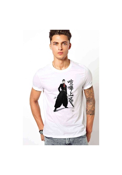 Anime One Punch Man Baskılı Beyaz Erkek Tshirt (530989506)