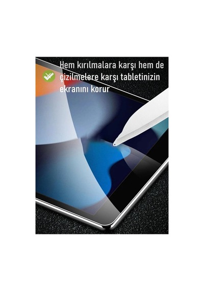 Yoga Tab 11.1 İnç Uyumlu 9h Şeffaf Darbe Emici Kırılmaz Tablet Nano Ekran Koruyucu Beyaz