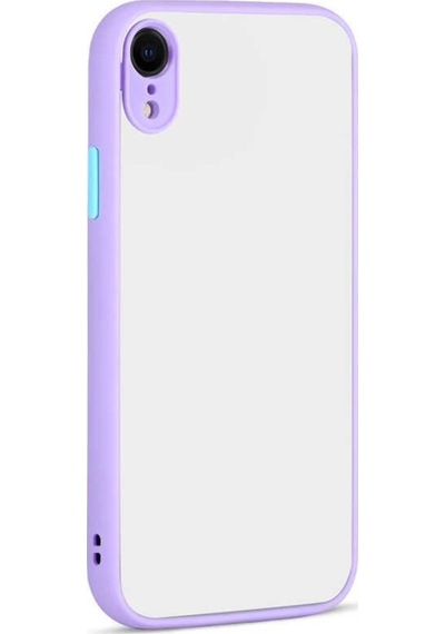 Apple Uyumlu iPhone XR 6.1 Kılıf Zore Hux Düğme Ve Kapak Zıt Renk Kılıf