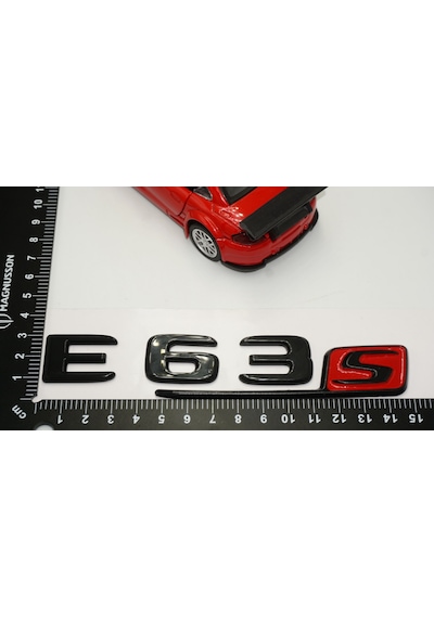E 63 S Bagaj Parlak Siyah ABS 3M 3D Yazı Logo