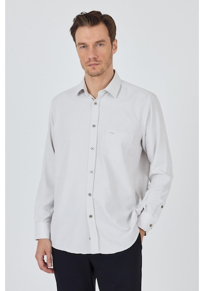 İmza Uzun Kol Desenli Armürlü Sert Yaka Cepli Pamuklu Classic Comfort Fit Gömlek 1004250174 Bej İmza Uzun Kol Desenli Armürlü Sert Yaka Cepli Pamuklu Classic Comfort Fit Gömlek 1004250174 Bej