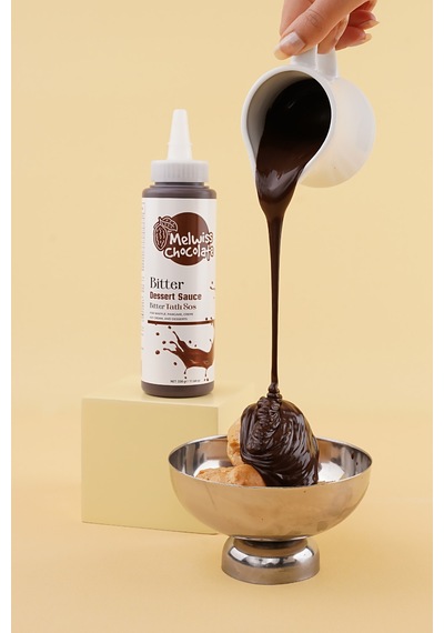 Melwiss Chocolate Bitter Tatlı Sos 330 G - Waffle & Krep & Pankek Sosu