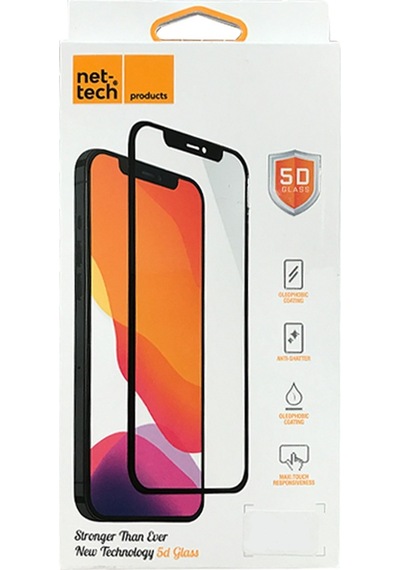 Apple Uyumlu   iPhone 11 Pro Max Için Nettech 5D Glass Full Cam Koruyucu Siyah (469471698)