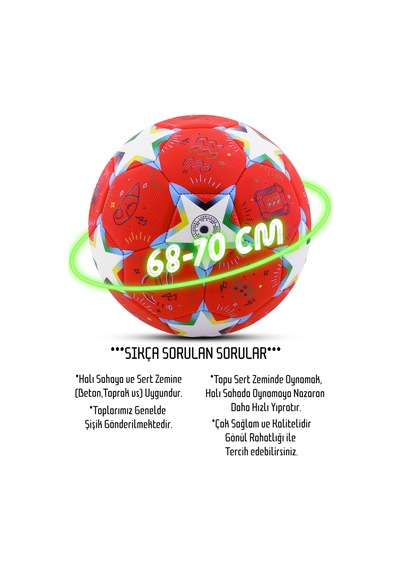 Telvesse Futbol Topu Stars Dayanıklı Sert Zemin Halı Saha Futbol Topu No:5 046 Açık Kahverengi