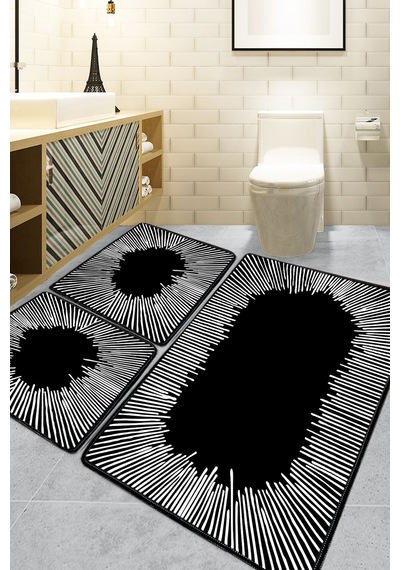 Somber Siyah 60x100 Cm Banyo Paspası Djt Renkli