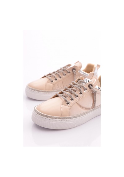 Dgn 2477 Kadin Taş İp Desenli Sneaker Ayakkabi 2477-1571-R0178 Bej