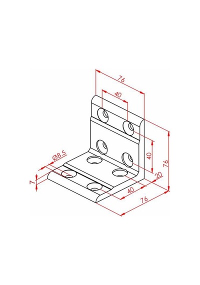Doğuş Kalıp 80x80 Düz Köşe Bağlantı Parçası Diğer