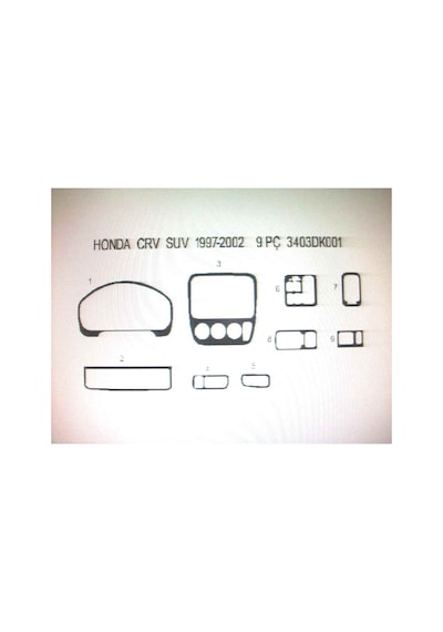 Honda Cr-v 1997-2002 9 Parça Torpido Kaplama Renk Karbon