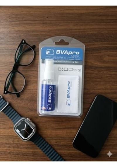 Bvapro Ekran Ve Gözlük Temizleme Seti - Telefon, Tablet, Akıllı Saat, Pc Ve Kamera Lens Temizleyici Sprey + Özel Mikrofiber Bez Kiti