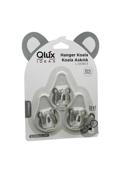 Şeffaf Yapışkanlı Askı 3lü Koala Tip Çok Renkli