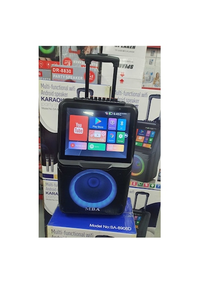 Android Tablet Ekranlı Bluetooth Hoparlör Şarjlı Taşınabilir Ses Sistemi