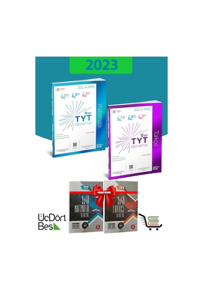 345-2023 Model-Tyt Türkçe-Matematik Deneme Seti Çıkmış Sorular Denemeleri Hediyeli