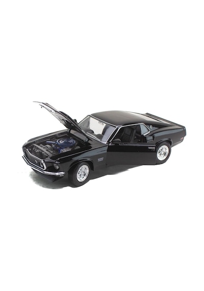 Welly Koleksiyon 1 / 24 Ölçek 1969 Ford Mustang Boss 429 Siyah Arazi Aracı Model Metal Araba Çok Renkli