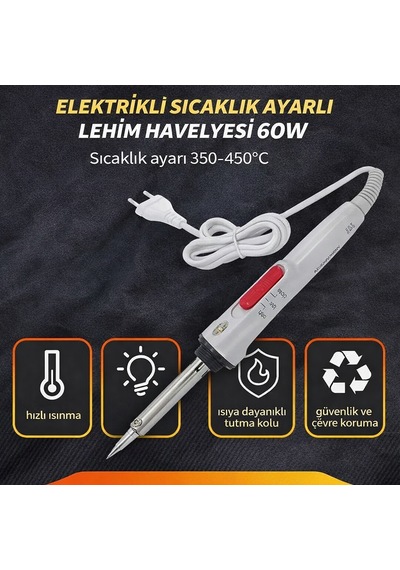 60walt Ayarlanabilir Lehim Makinesi Kalem Havya Lehim Makinesi 220volt