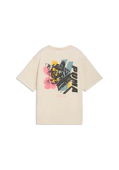Puma Cat Graphıc Kadın Antrenman Tişörtü 528490 87 Beyaz