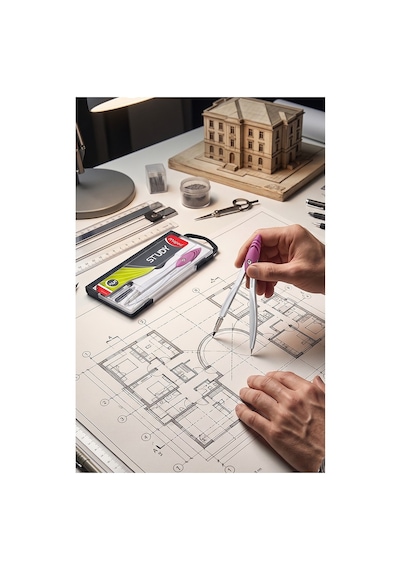 Pembe Metal Pergel 1 Adet Maped 119450 Pergel Seti Teknik Çizim Matematik Geometri Pergel Yedek Uçlu