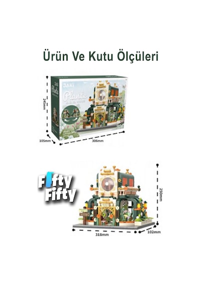 Jaki Flower House/çiçek Evi -jk2362 867 Parça Oyuncak Yapım Seti