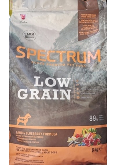 Spectrum Low Graın Kuzu Etli ve Yaban Mersinli Küçük Irk Yetişkin Köpek Maması 8 KG