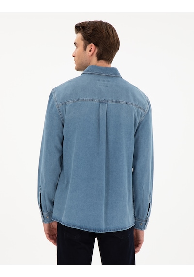 Pierre Cardin Erkek Mavi Gömlek Jean 50292072-vr036 Mavi