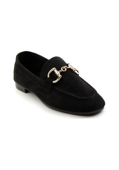 Bambi Siyah Kadın Loafer Ayakkabı K01688011002 Siyah