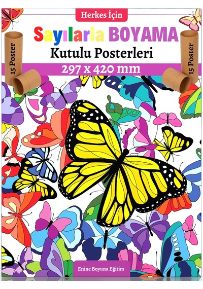 Sayılarla Boyama Posterleri (Kutulu 15 POSTER)