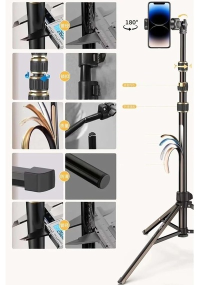 Coverzone Np688 210 Cm Tripod Ve Monopod Özellikli Kullanımı Kolay Ve Pratik İç Ve Dış Mekan Fotoğraf Ve Video Çekimleri İçin Tripod Np688 Tripod+ Telefon+tablet Tutucu +kumanda