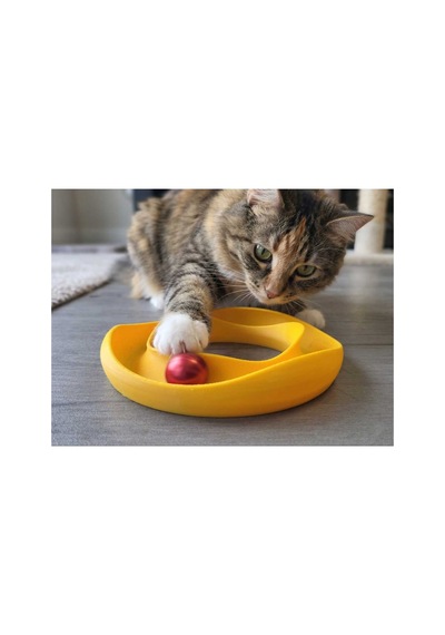 İnteraktif Toplu Kedi Oyun Pisti Zeka Geliştirici Dairesel Kedi Oyuncağı Halka Yakalama Oyunu