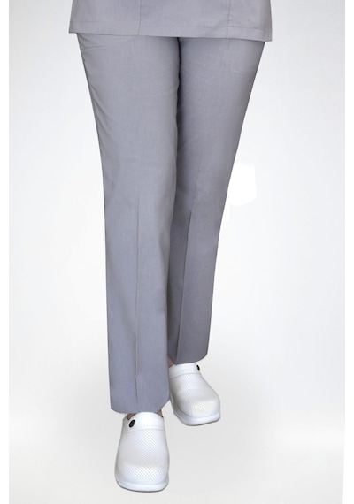 Unisex Gri Soft Likralı Cerrahi Doktor Pantolon Hemşire Alt Üniforma Gri