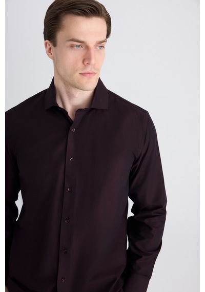 D'S Damat Ds Damat Slim Fit Bordo Armürlü Gömlek 5hf02ıg05185m Çok Renkli