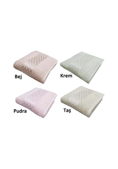 Özdilek 4 Adet Pamuklu El-yüz Havlusu 50x80 -elissa Bej+pudra+krem+taş Çok Renkli
