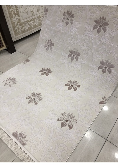 Flora Halı Ezo 0767 A 165X230 Beyaz Pudra 4 M2 Halı !