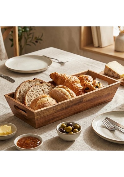 Akasya Ekmek Sepeti 33 X 15 Cm - Dikdörtgen Ahşap Ekmeklik, Sunum Ve Servis Sepeti, Tezgah Ve Kahvaltılık Düzenleyici Çok Renkli Akasya Ekmek Sepeti 33 X 15 Cm - Dikdörtgen Ahşap Ekmeklik, Sunum Ve Servis Sepeti, Tezgah Ve Kahvaltılık Düzenleyici Çok Renkli