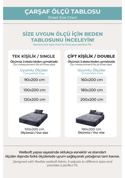 Süper Yumuşak Flanel Kadifemsi Peluş Lastikli Fitted Çarşaf Seti Kaymaz Tek/çift Kişilik Krem