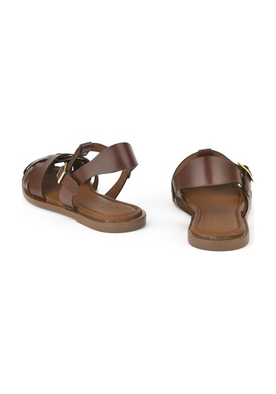 Ziya, Kadın Hakiki Deri Sandalet 1511010z07 Kahve 1511010z07 300 Kahve