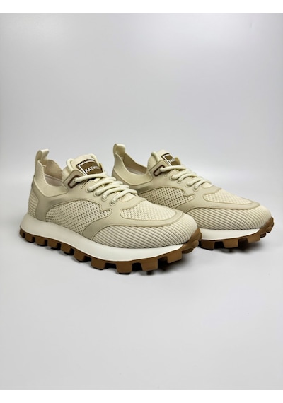Daytex Triko Tekstil Saya Ultra Hafif Erkek Sneaker Spor Ayakkabı Bej