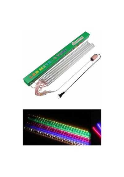 8 Tüp RGB Meteor Led Işık Yağmur Işıkları Eklenebilir IP65 Dış Mekan Dekoratif Yılbaşı Süsü
