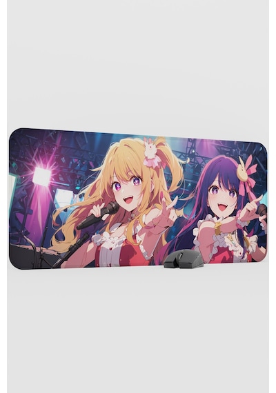 Oshi No Ko Anime V5 - 90x40 Xxl Gaming Kauçuk Kaymaz Taban Mouse Pad Fare Altlığı
