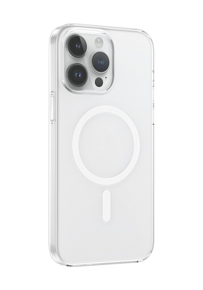 Maks Technology iPhone Uyumlu 14 Pro Max Kılıf Ic Çipli Mkst Wireless Şarj Özellikli Şeffaf in Kapak - Şeffaf