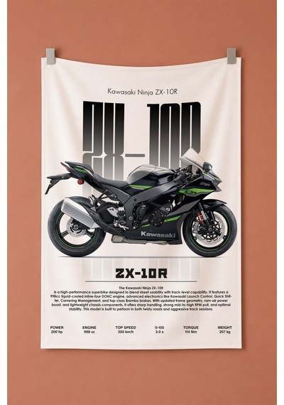 Zx10-r Motorsiklet Dekoratif Duvar Örtüsü Duvar Halısı Reaste