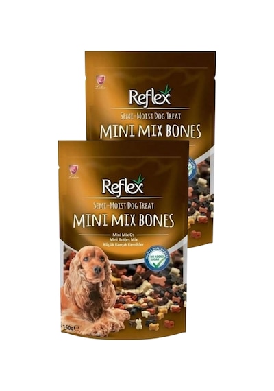 Semi Moist Küçük Karışık Kemikler Yarı Yumuşak Köpek Ödül Maması 150 Gr İkili Paket